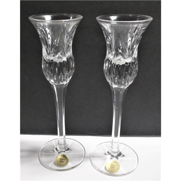 Pair of Princess House Lead Crystal Candlesticks