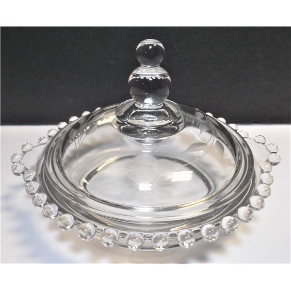 Candlewick Cornflower Crystal Bowl with Lid