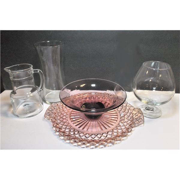 Lot of Assorted Crystal Pieces - Five Total