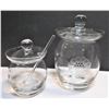 Image 3 : Five Cornflower Crystal Jars with Lids - Various Jars, See Images