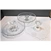 Image 1 : Cornflower Crystal Cake Plate and Two Sweet Trays