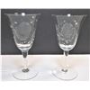 Image 6 : Cornflower Crystal Stemware - Three Sizes - 18 Glasses Total - One has Sharp Edge - See images