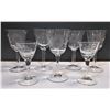 Image 1 : Cornflower Crystal Stemware  - Two Different Sizes - Seven Glasses Total