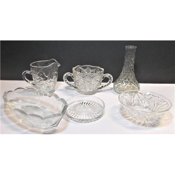 Six Assorted Crystal / Glassware Pieces