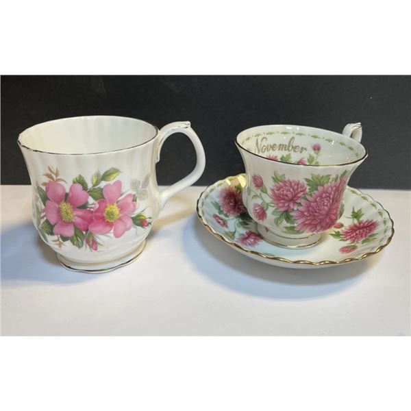 Royal Albert Tea Cups Prairie Rose  Chrysanthemum