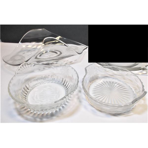 Cornflower Crystal - Four Assorted Pieces - See Images