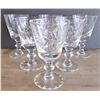 Image 1 : EIGHT Pinwheel Sherry Glasses - 1 Sharp Edge/Chip - See Images