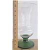 Image 4 : Cornflower Crystal Vase with Green Base - Flaw - See Images