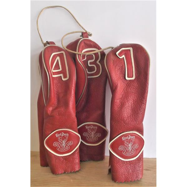 Vintage Red Deer Golf & Country Club Golf Club Covers