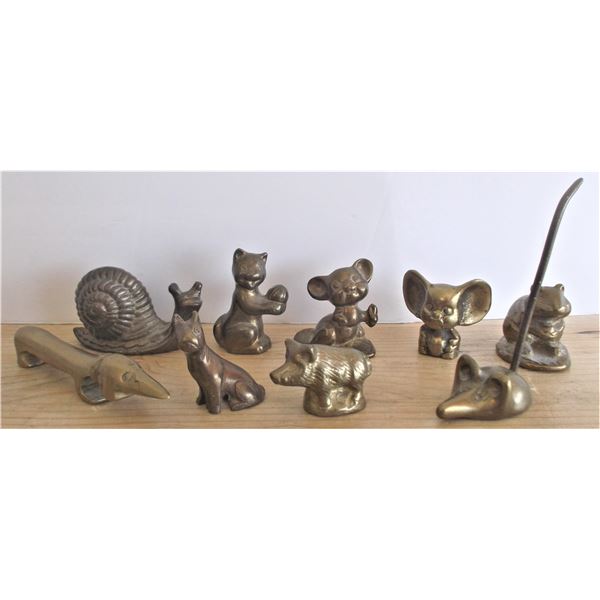 Collection of Small Brass Animals