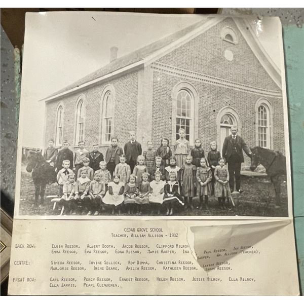 Historical Photo Cedar Grove School 1902