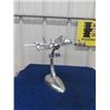 Image 1 : Chrome Plane Display 12" Tall, 12" L 14" Wing Span
