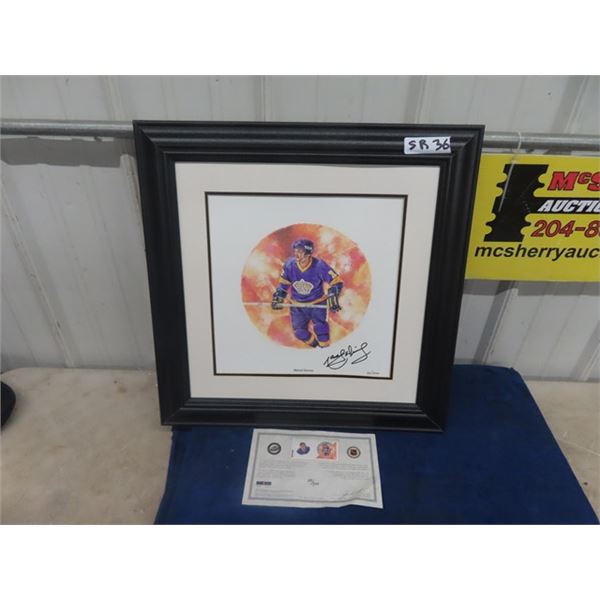 Marcel Dionne Autographed Print Limited Edition  381/500 on Canvas with Certificate 20" x 20"