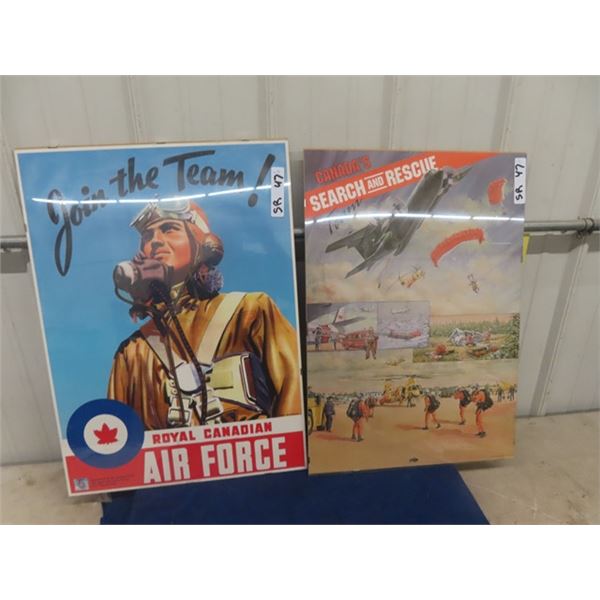 2 Canadian Air Force Posters 18" x 25"