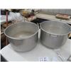 Image 2 : 2 Aluminium Pots with Handles 10" Tall x 15"  Across & BBQ Stand