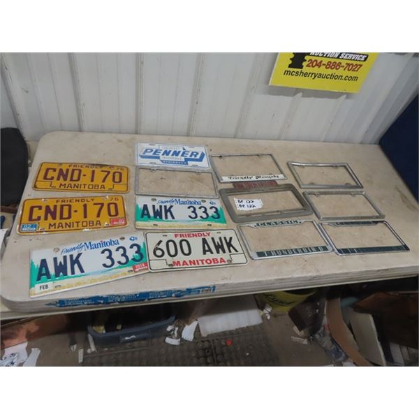 License Toppers, License Plates including  Winnipeg + Thunderbird