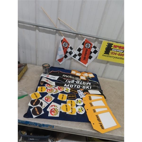 3 Moto-Ski Decals, Ski-Doo Stickers, Patches &  Price Tags