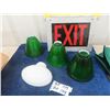 Image 1 : 4 Lamp Shades & Exit Sign Fixture