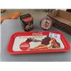 Image 1 : Coca-Cola Tray, Alarm Clock & Tin