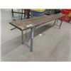 Image 2 : Wood + Metal Bench with Folding Legs 70" Long