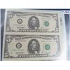 Image 2 : USA Bureau of Engraving 4 Un-Cut Lincoln 5.00  Note Mint Condition