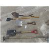 Image 1 : 5 Yard Tools; 3 Shovels, 1 Hoe, 1 Ice Pick