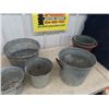 Image 2 : 9 Planters; 7 Galvanized, 2 Plastic