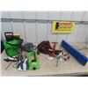 Image 1 : 2 Flexi Garden Hoses, Flower Bed Tools, Sprinkler,  Air Pump plus more