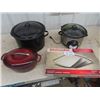 Image 1 : Crockpot Slow Cooker, Canning Pot, Kitchen Aid  Cast/Enamel Casserole Dish & 3 Baking Pans