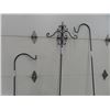 Image 2 : 3 Wrought Iron Yard Sheppard's Hook Plant Holder