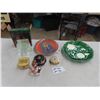 Image 1 : Makeup Figurine Stand, Kaiser Plate, Covered  Powder Dish, Trinket Box