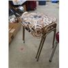 Image 2 : 4 Retro Seats;  2 Chromed Legged Chairs & 2  Stacking Stools