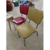 Image 3 : 4 Retro Seats;  2 Chromed Legged Chairs & 2  Stacking Stools