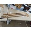 Image 1 : 3 Vintage Hockey Sticks; 2 Northland, 1 Sher-wood