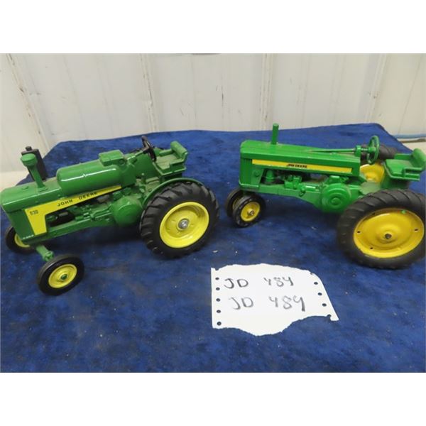 2 John Deere Die Cast Tractors 1/16 Scale- 1) John Deere 630 & 1) John Deere A ( i believe)