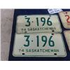 Image 2 : 4 Saskatchewan License Plates- 1974 & 1973 RCMP