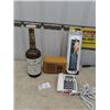 Image 1 : Westing House Radio, Big Press Button Phone, Metal Elvis Thermometer 5" x 18" , Canadian Club Texas 