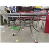 Image 2 : Retro Chrome Leg Table with 4 Proper Chrome Leg Chairs & 1 Leaf 30" x 41.5" plus Leaf 11.5"