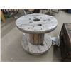 Image 2 : Spool End Table on Casters 17" Tx 19.5" Across & Trunk 12" x 40" x 22"