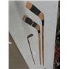 Image 2 : 2 Old Hockey Sticks ; 1) CCM Invader, 1) Victoriaville 58 All Star &  Wooden Handled Golf Club