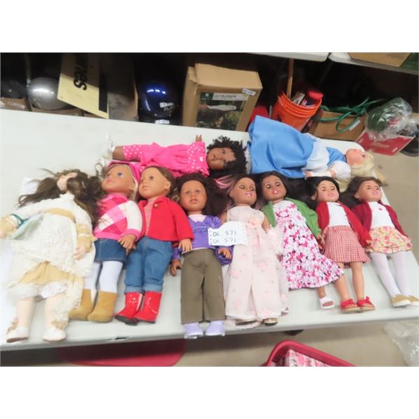 10 Dolls - Excellent Condition 18  Tall