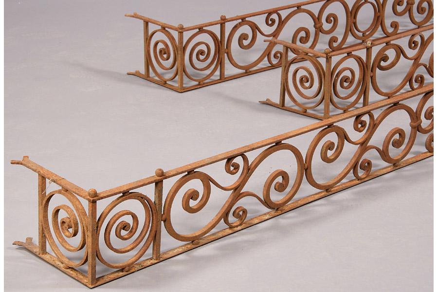 GROUP 3 WROUGHT IRON PLANTER BOX FRONTS GARDEN