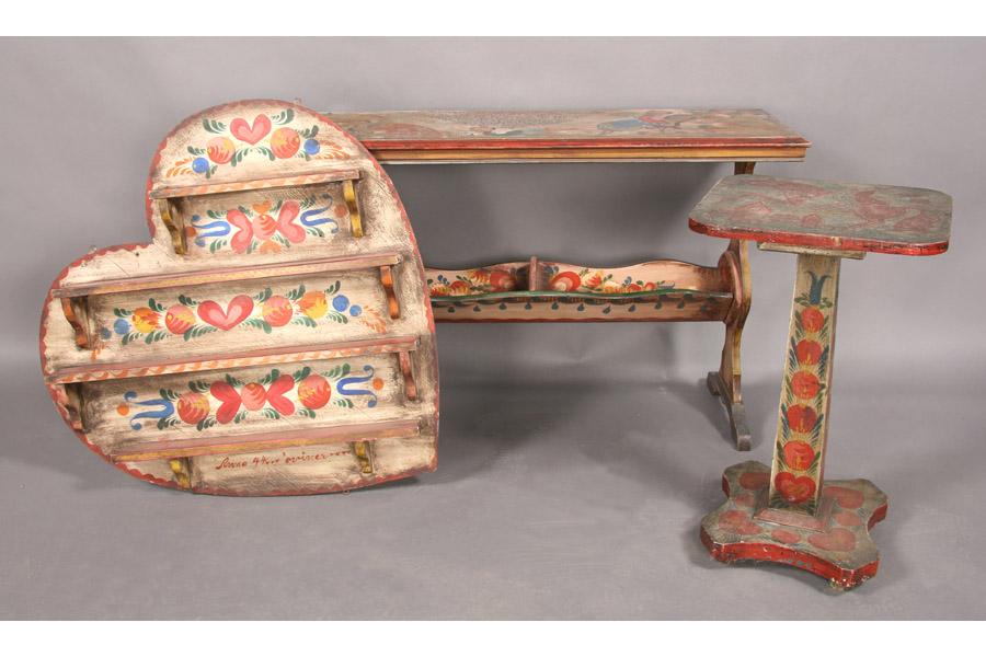 3 PIECES PETER HUNT PAINTED FURNITURE