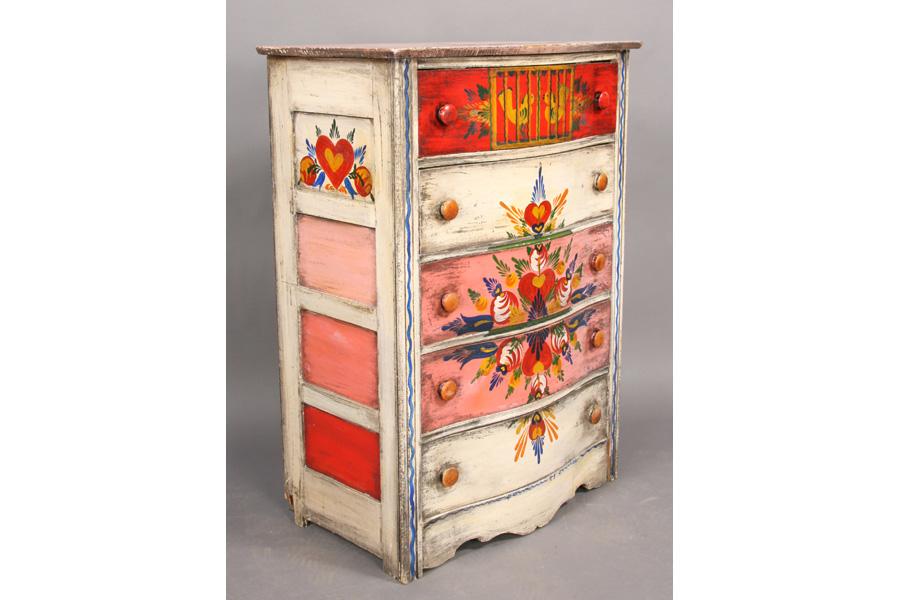 3 PCS PETER HUNT PAINTED FURNITURE CHEST CHAIR