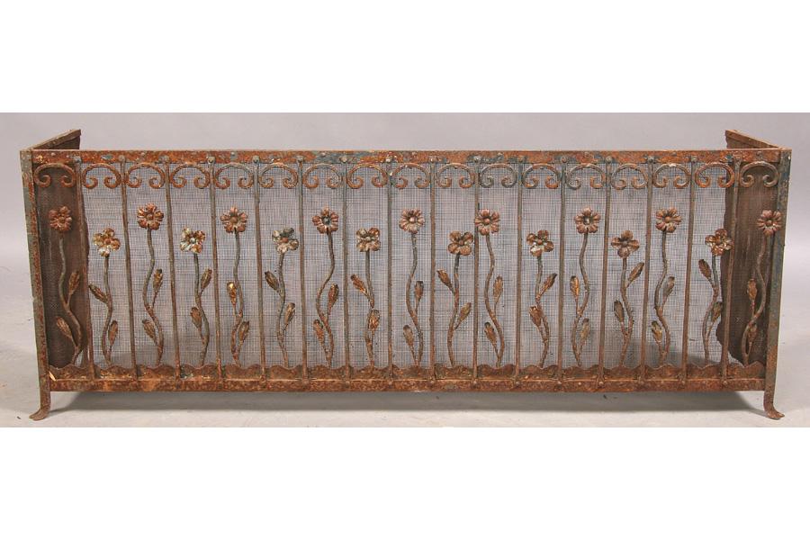 PAIR OF VINTAGE WROUGHT IRON WINDOW BOXES