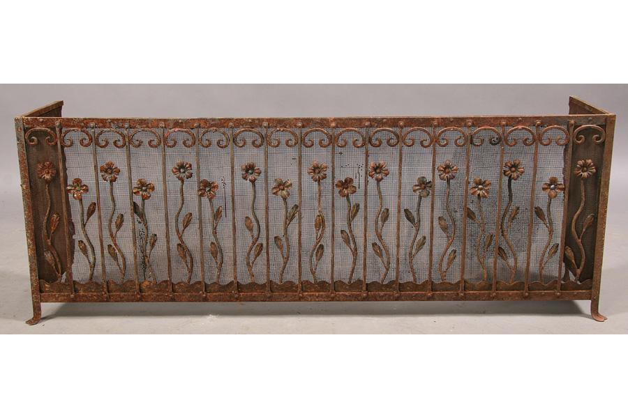 PAIR OF VINTAGE WROUGHT IRON WINDOW BOXES