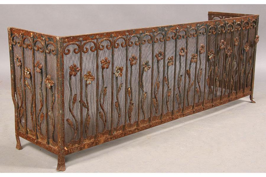 PAIR OF VINTAGE WROUGHT IRON WINDOW BOXES