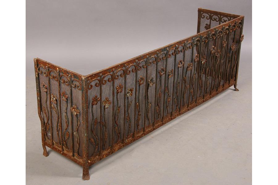 PAIR OF VINTAGE WROUGHT IRON WINDOW BOXES