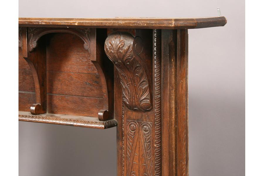 Tudor Style Oak Fireplace Mantle Mantel