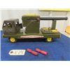Image 1 : Cragston Cannon Metal Military Friction Truck plus  Battery with 2 Ammo Pieces Made in Japan - 15.5"